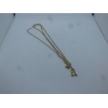 9ct yellow neck chain, marked 375, 5.7g