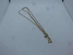 9ct yellow neck chain, marked 375, 5.7g