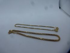 Two 9ct yellow gold bracelets, marked 375, approx 3.3g