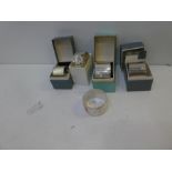 A quantity of five silver napkin rings, all hallmarked, 4.80ozt approx