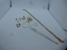 Scrap gold lot to include 18ct yellow gold earring, 9ct earrings, bracelet etc, approx 5.4g