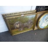 Various paintings of dogs