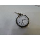 A very ornate, decorative pocket watch hallmarked Birmingham possibly 1884