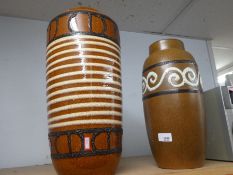2 Studio pottery vases