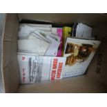 A Box of various ephemera incl. books, postcards etc
