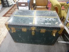 A large travelling trunk with removeable tray