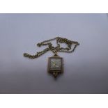 Unmarked yellow metal belcher chain, together with 9ct yellow gold vintage watch, approx 15.9g