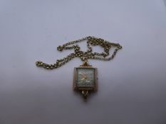 Unmarked yellow metal belcher chain, together with 9ct yellow gold vintage watch, approx 15.9g