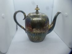 High grade silver Danish teapot, 9.5 ozt