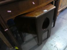 A vintage oak octagonal coffee table