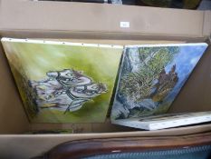 A quantity of paintings by David Painter and others some unframed