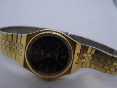 Vintage ladies gold plated Longines wristwatch, plating worn.