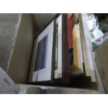 Two boxes of mixed collectables, including picture frames and books
