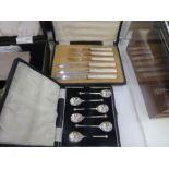 A cased set of silver coffee spoons hallmarked London 1946 Thomas Bradbury and Sons Ltd, 1.57 ozt ap