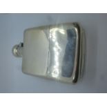 Heavy silver hallmarked flask, London 1950, 9.1ozt