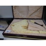 A Meerschaum style carved oversized pipe in fitted case