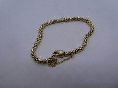 18ct yellow gold bracelet, 20cm, weight approx 10.8g