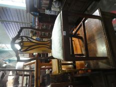 Three mahogany dining chairs