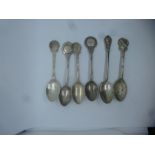 6 Silver hallmarked gold related teaspoons, 2.8ozt