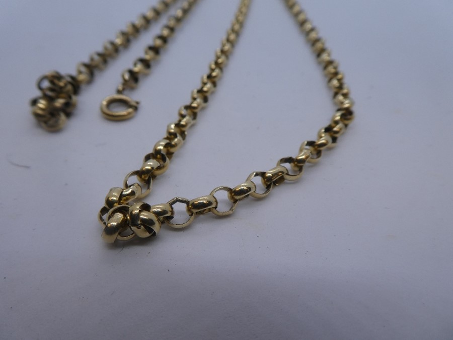 9ct yellow gold belcher chain, marked 375, approx 80cm, approx 25.7g - Image 2 of 2