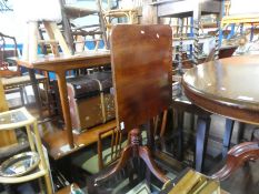 Victorian mahogany tilt top table on splayed supports