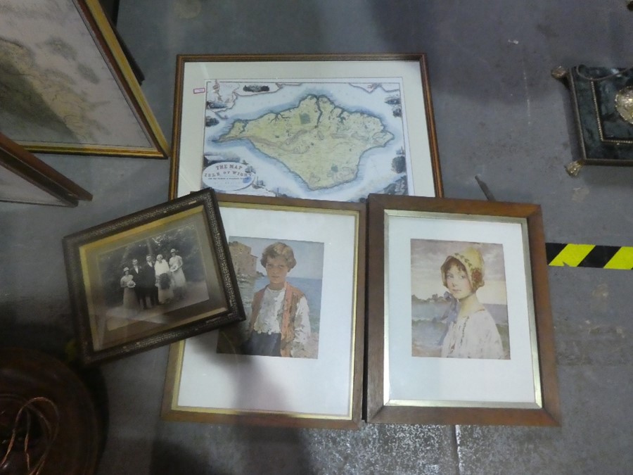 Collection of framed and glazed pictures and prints etc, including maps - Image 2 of 2