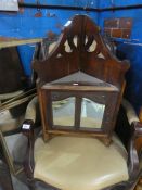 Mahogany hanging corner cupboard