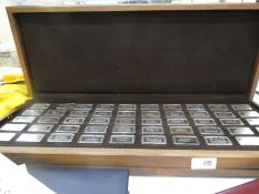 A sterling silver ingot collection commemorating 1000 years of the British Monarchy in fitted case b