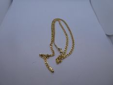 14K yellow gold curb link necklace marked 585, approx 55cm, approx 18.1g