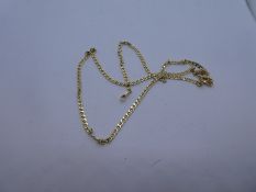 14K yellow gold curb link neckchain, marked 585, approx 45cm, approx 6g
