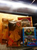 Buzz Lightyear boxed toy, three dolls. one Gameeys, Pollyland etc