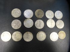 Selection 16 Chinese silver colour coins, including some silver examples