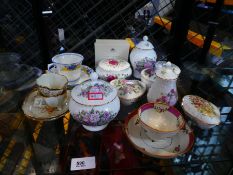 Various Coalport trinket boxes and sundry