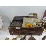 A large collection of old cigarette cards by mixed manufacturers, mostly in cigarette cases, some al