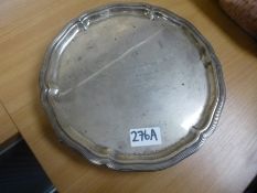 Silver hallmarked tray London 1924, 20 ozt