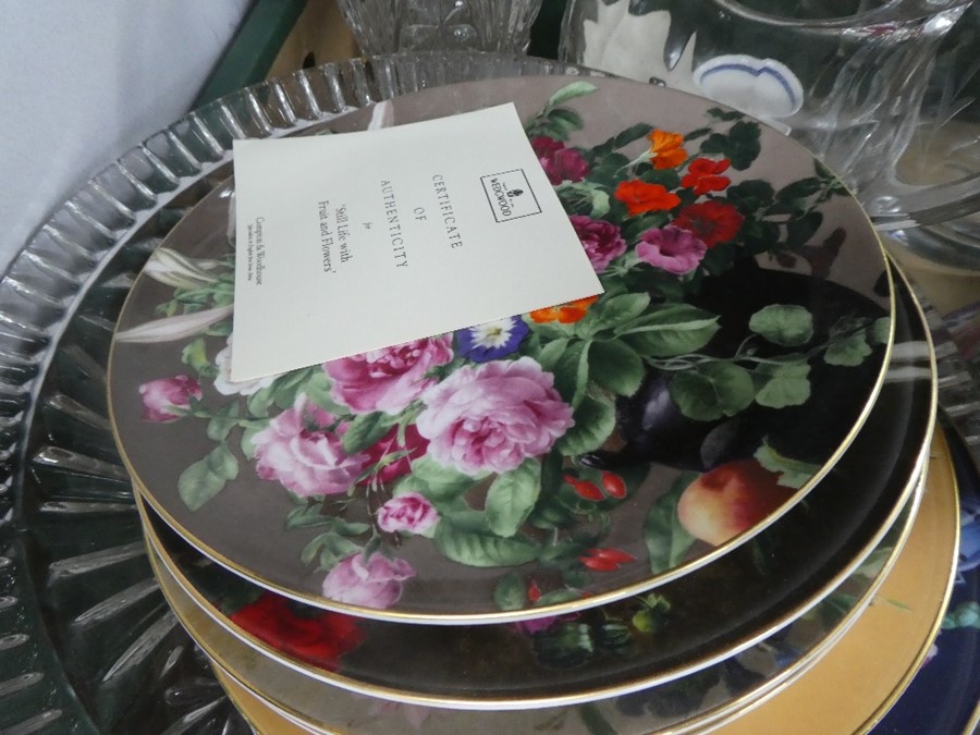 1 Box of mixed china to include collector's plates, glass decanters - Image 3 of 3