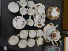 A small quantity of Royal albert 'Old Country Roses' teaware and 'Lavender Rose' teaware