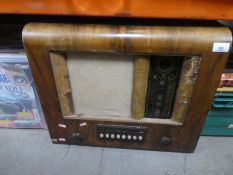 Vintage mahogany cased radio