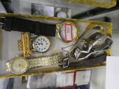 A collection of 6 assorted watches including Seiko, Ovemex, etc
