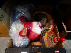 A selection of vintage  metal ware , toys, china, dolls etc