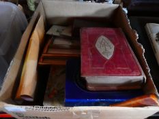 2 Mixed boxed of china and books, pictures etc