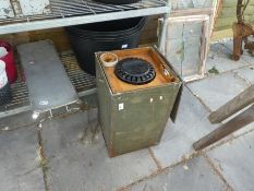 Portable military paraffin heater marked SSGT VDB KAMIN