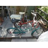 Two vintage bikes, one marked Raleigh RSW 16 and one marked Griffin