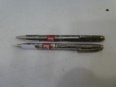 Two Sterling Silver Sheaffer U.S.A., one pen and one pencil, decorative ornate design