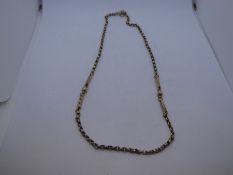 9ct yellow gold neckchain, marked 9ct, 56cm, catch does not open, approx 12.6g