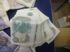 A quantity of old English bank notes, £20s, £10x and £5s, and other notes, approx £350 worth