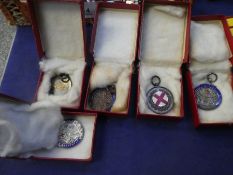 A quantity of early 20th century Red Cross medals, some silver, the majority relating to 'St Andrew'