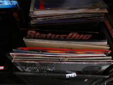 5 Boxes of vinyl LPs, various artists incl. Status Quo etc