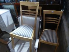 Three beech kitchen chairs
