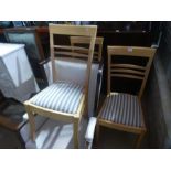 Three beech kitchen chairs